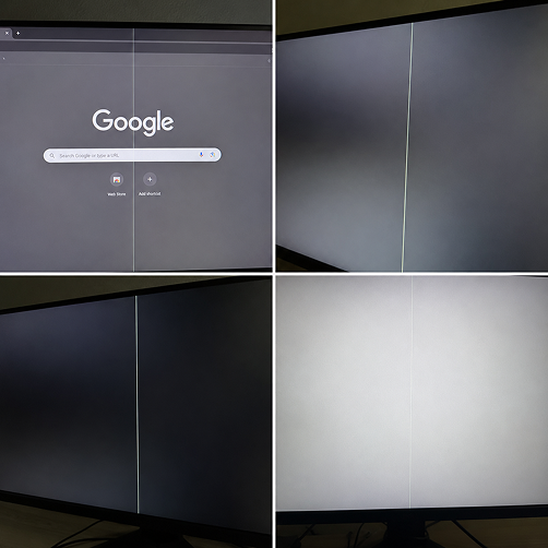 Faulty monitor — vertical line on panel